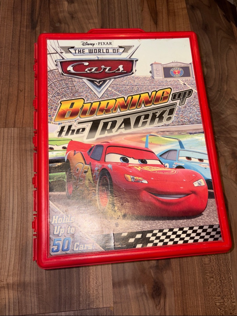 Disney Pixar The World of Cars: "Burning Up the Track!" 50 Car Carrying Case